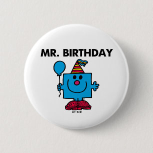 Mr. Birthday Happy Birthday Balloon Button