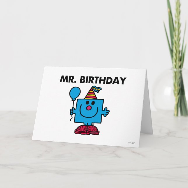 Mr. Birthday | Happy Birthday Balloon Card (Front)