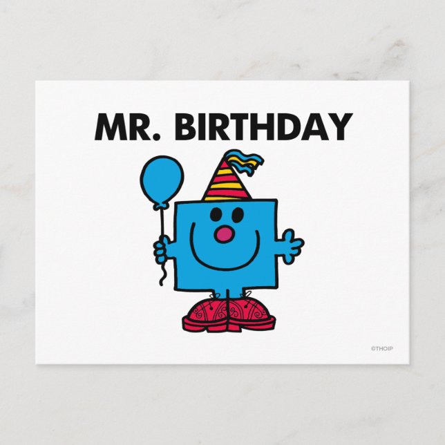 Mr. Birthday | Happy Birthday Balloon Postcard (Front)