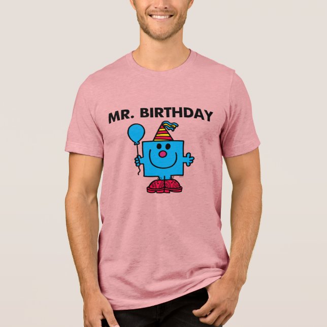 Mr. Birthday | Happy Birthday Balloon Tri-Blend Shirt (Front)