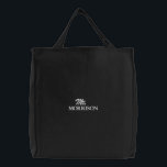 Mr. black white custom script Last Name elegant Embroidered Tote Bag<br><div class="desc">Chic Mr. Last Name black and white script elegant chic Embroidered Baseball Cap.
Available in many colors and style options</div>