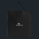 Mr. black white custom script Last Name elegant Embroidered Tote Bag<br><div class="desc">Chic Mr. Last Name black and white script elegant chic Embroidered Baseball Cap.
Available in many colors and style options</div>