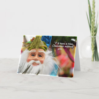 Mr. Blue Claus Holiday Card