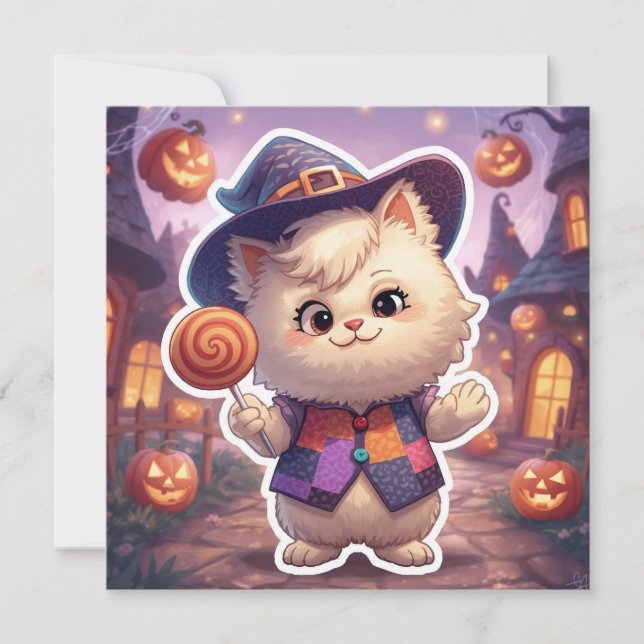 Mr. Bluffy – Halloween’s Gentle Bluffmaster Invitation (Front)