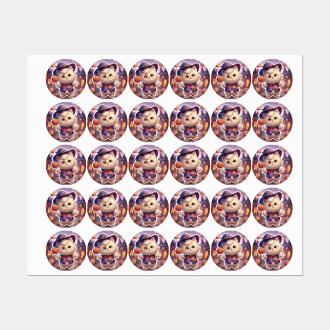 Mr. Bluffy – Halloween’s Gentle Bluffmaster Labels (Sheet)