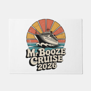 Mr Booze Cruise 2026 Retro Vintage Couples  Doormat