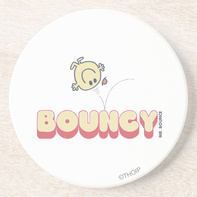 Mr. Bounce Bouncing On His Head Drink Coaster (Front)