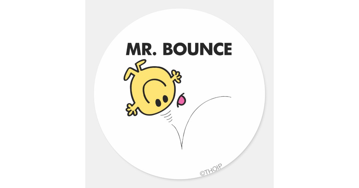 Bounce Sticker Mr. Bounce | Classic Pose Round Sticker | Zazzle