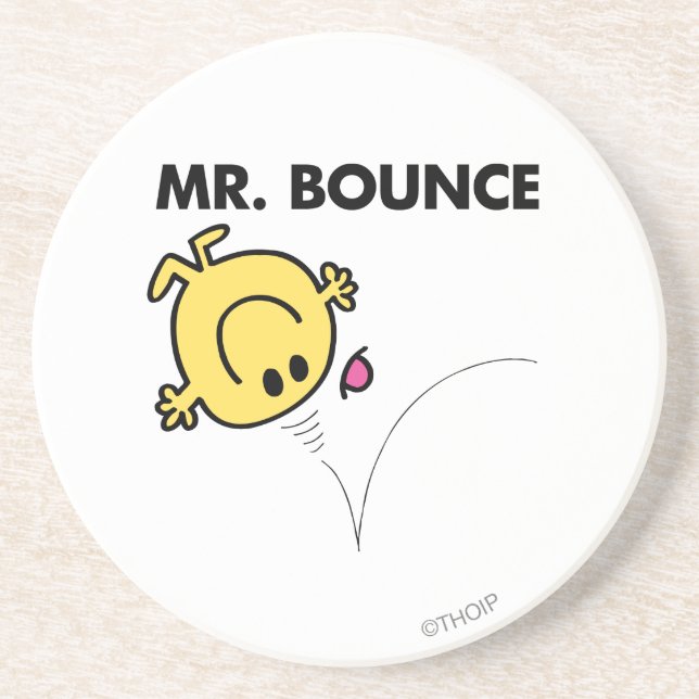 Mr. Bounce | Classic Pose Sandstone Coaster (Front)