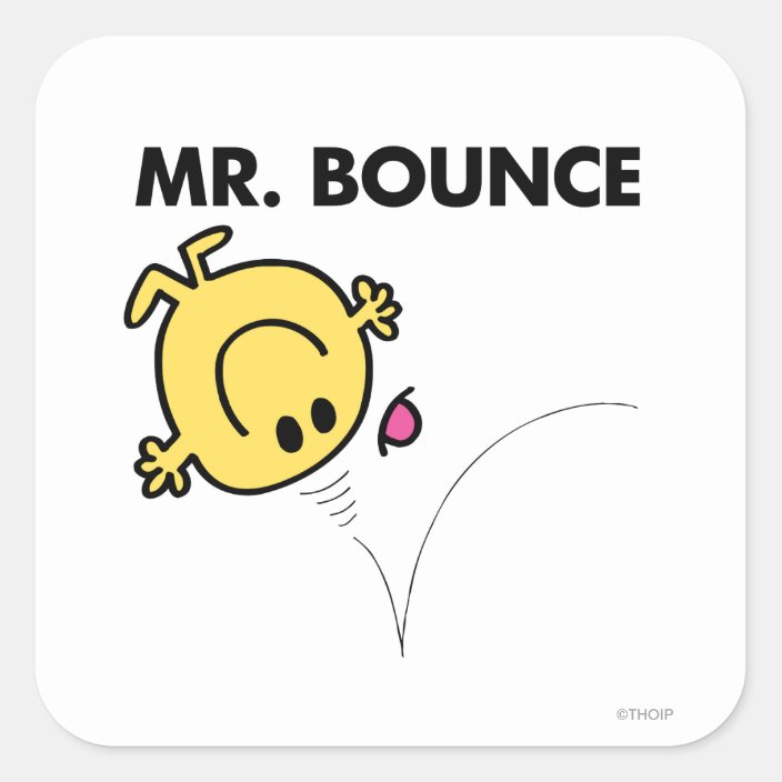 Mr Bounce Classic Pose Square Sticker