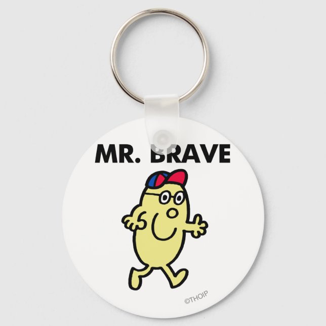 Mr. Brave Waving Hello Keychain (Front)