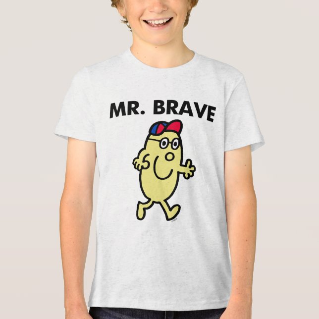 Mr. Brave Waving Hello Tri-Blend Shirt (Front)