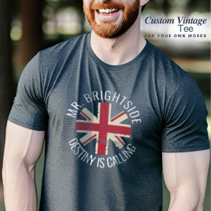 Mr Brightside Custom British Flag T-Shirt Tri-Blend Shirt