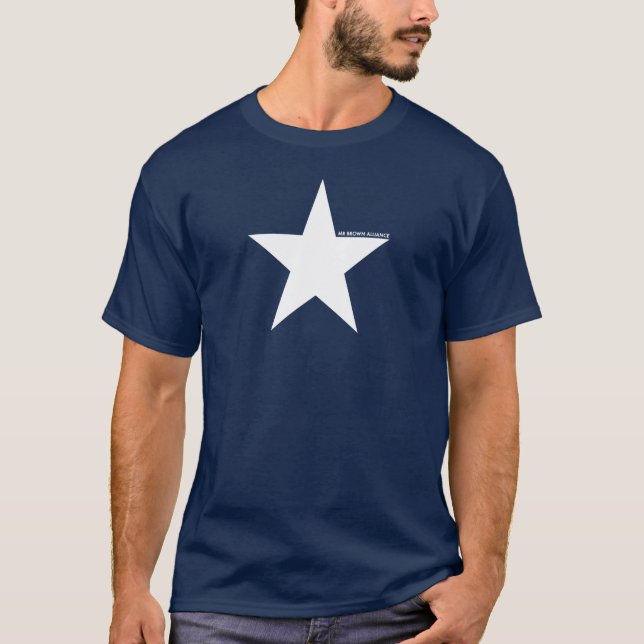 Mr Brown Alliance White Star T-Shirt (Front)