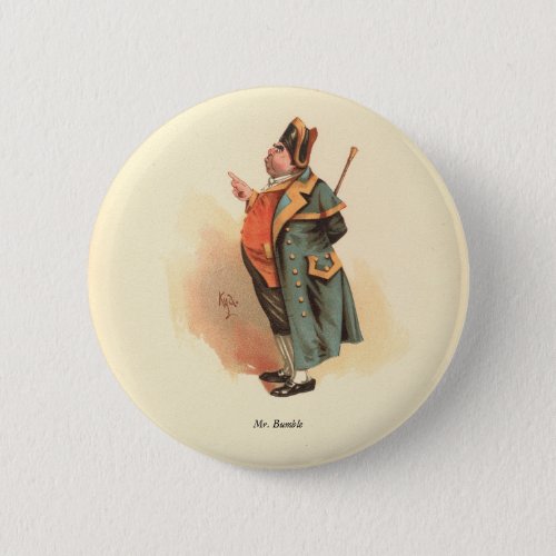 Mr Bumble by Kyd Charles Dickens Oliver Twist Button