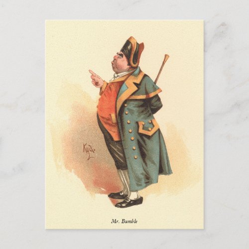 Mr Bumble by Kyd Charles Dickens Oliver Twist Postcard