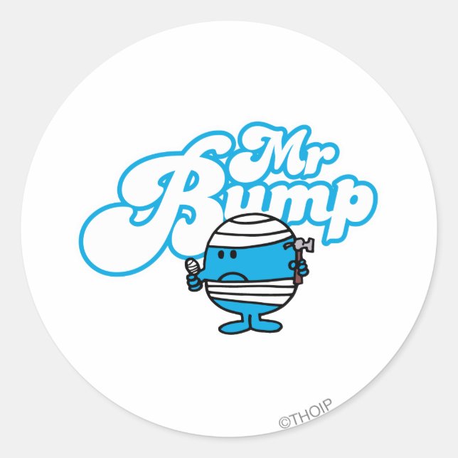 Mr. Bump | Bandaged Thumb Classic Round Sticker (Front)