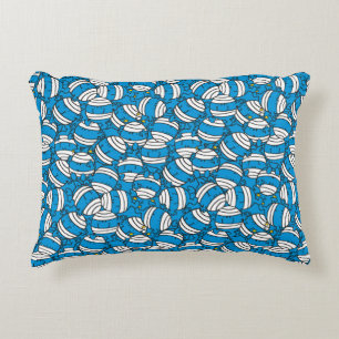Mr Bump   Blue Confusion Pattern Accent Pillow