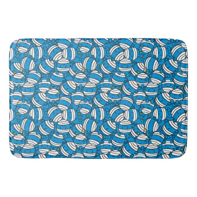 Mr Bump | Blue Confusion Pattern Bathroom Mat (Front)