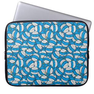 Mr Bump   Blue Confusion Pattern Laptop Sleeve