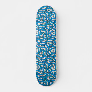 Mr Bump Blue Confusion Pattern Skateboard
