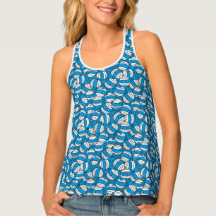 Mr Bump   Blue Confusion Pattern Tank Top