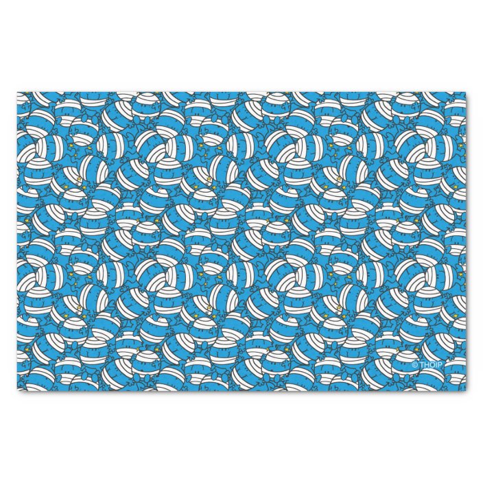 Mr Bump | Blue Confusion Pattern Tissue Paper | Zazzle.com