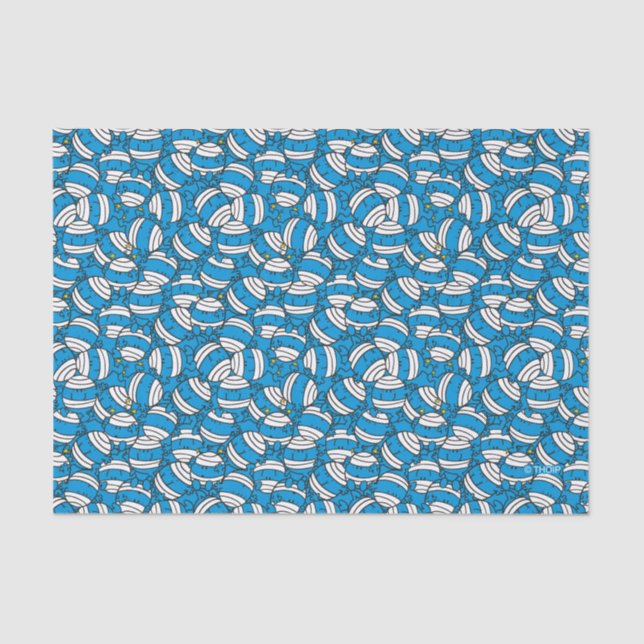 Mr Bump | Blue Confusion Pattern Tissue Paper (Front)