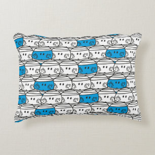 Mr Bump   Blue Pattern Accent Pillow
