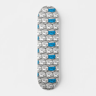 Mr Bump Blue Pattern Skateboard Deck