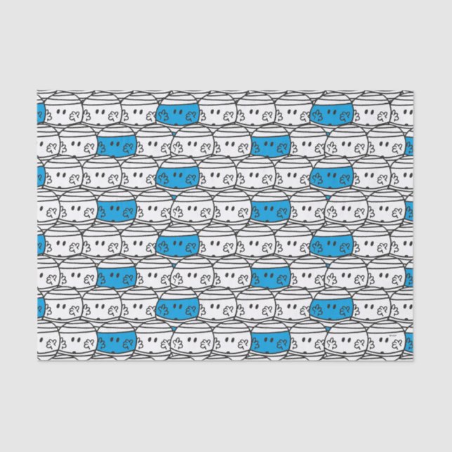Mr Bump | Blue Pattern Tissue Paper (Front)