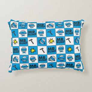 Mr Bump   Mosaic In Blue Pattern Decorative Pillow