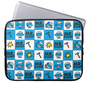 Mr Bump Mosaic In Blue Pattern Laptop Sleeve