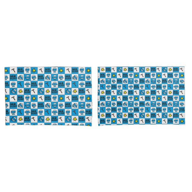 Mr Bump | Mosaic In Blue Pattern Pillowcase (Front-Set)
