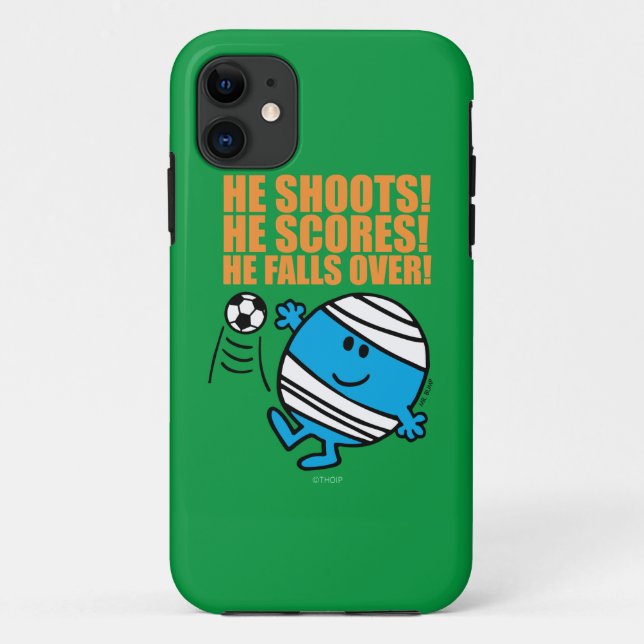 Mr. Bump Playing Soccer Case-Mate iPhone Case (Back)