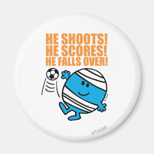 Mr. Bump Playing Soccer Magnet