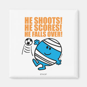 Mr. Bump Playing Soccer Magnet