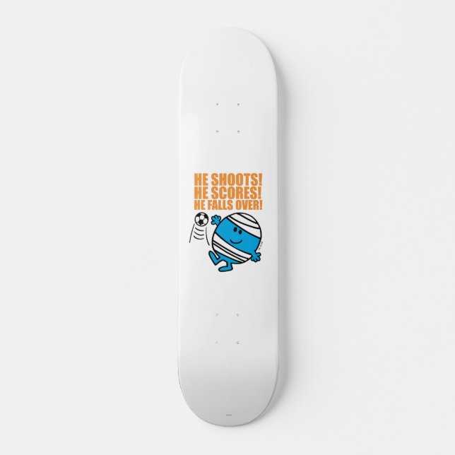 Mr. Bump Playing Soccer Skateboard Deck (Front)