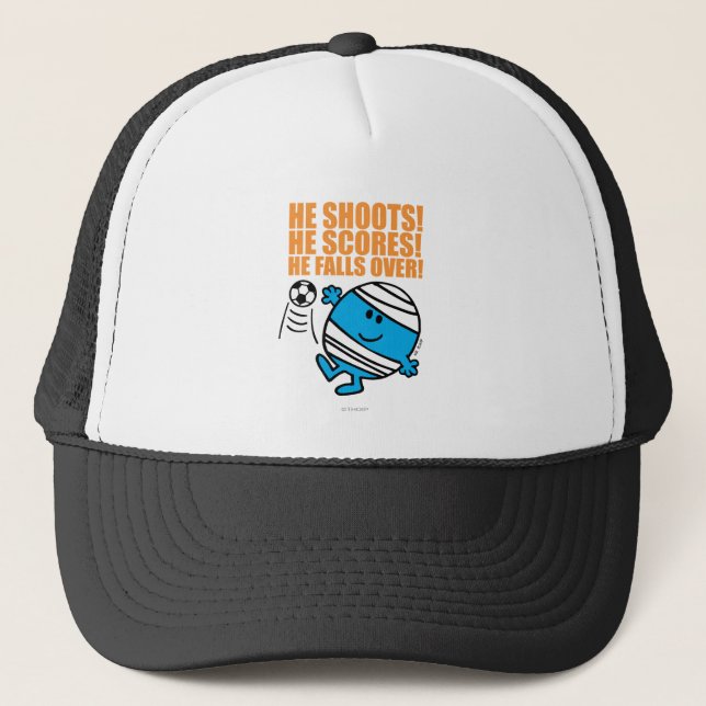 Mr. Bump Playing Soccer Trucker Hat (Front)