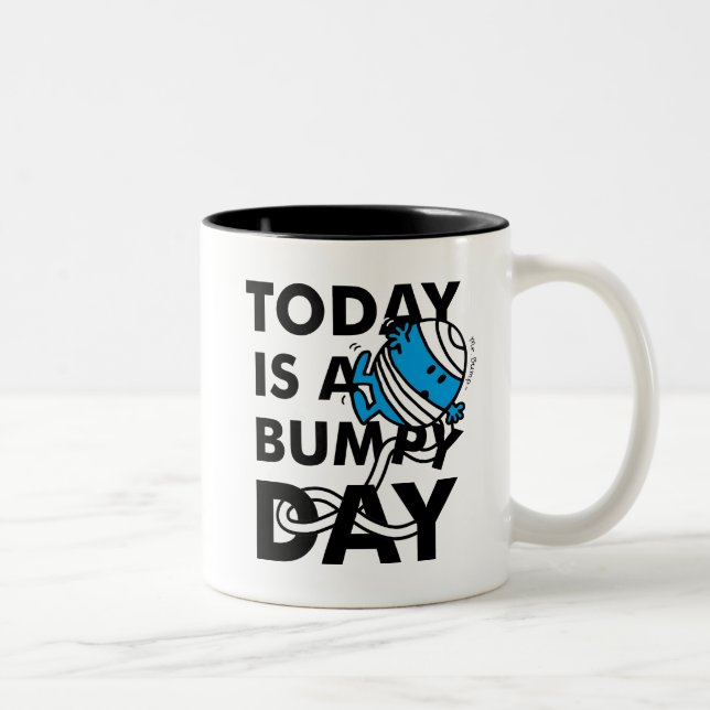 Mr. Bump | Today is a Bumpy Day Two-Tone Coffee Mug (Right)