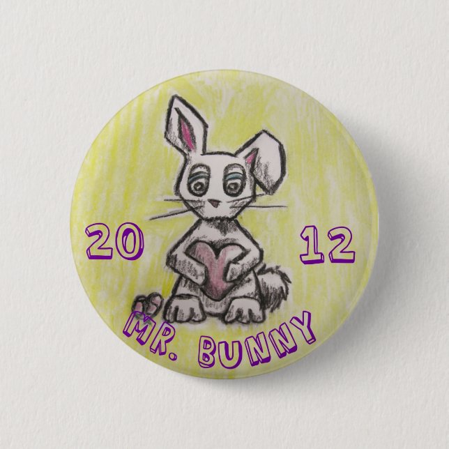 Mr. Bunny 2012 Pinback Button (Front)
