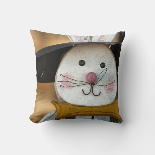 Mr.Bunny Throw Pillow (Front)