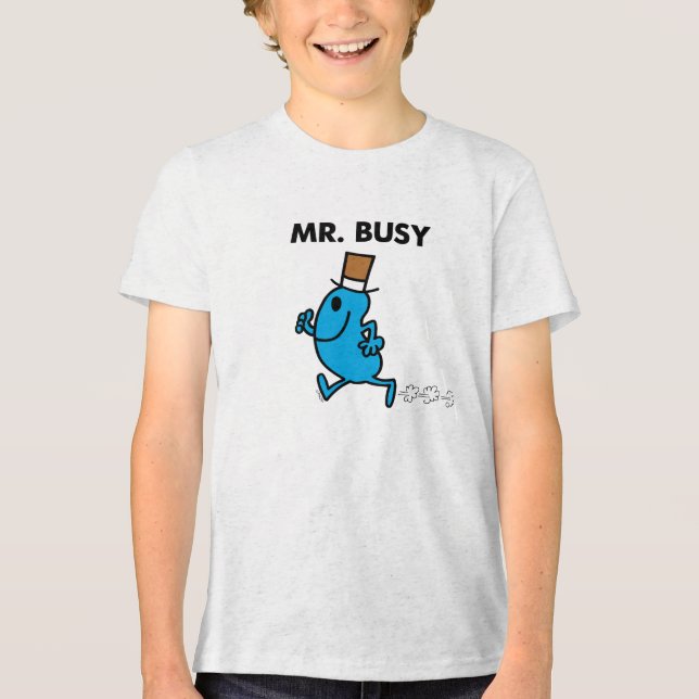 Mr. Busy Running Quickly Tri-Blend Shirt (Front)
