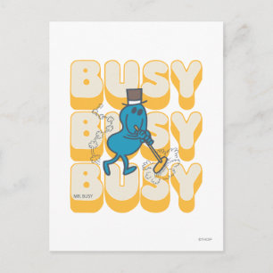Mr. Busy Sweeping Quickly Postcard