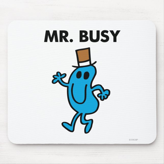 Mr. Busy Waving Hello Mouse Pad (Front)