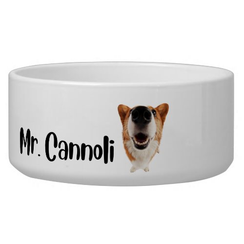 Mr Cannoli _ dog personalised bowl