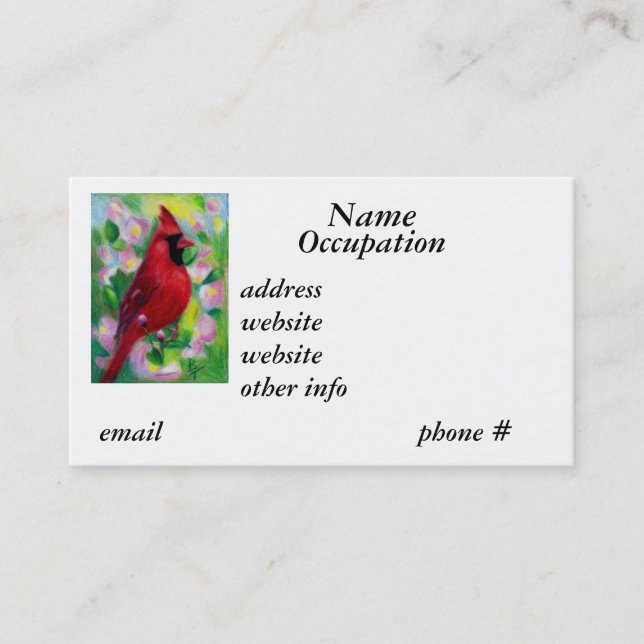 Mr. Cardinal aceo Business Card (Front)