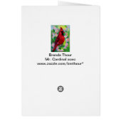 Mr. Cardinal Blank Card (Back)