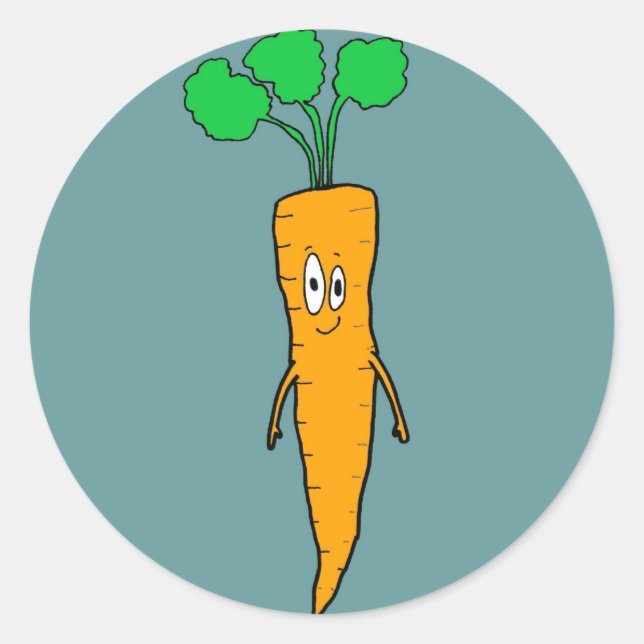 Mr.Carrot Classic Round Sticker (Front)