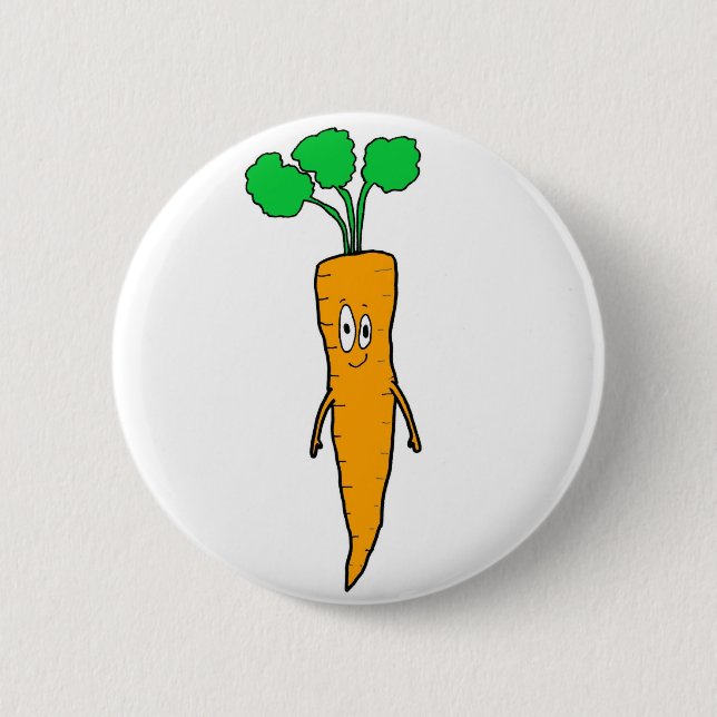 Mr.Carrot in White Pinback Button (Front)